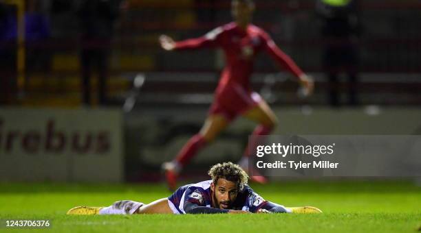 Dublin , Ireland - 3 October 2022; Barry Cotter of St Patrick's Athletic reacts after his side conceded their second goal during the SSE Airtricity...