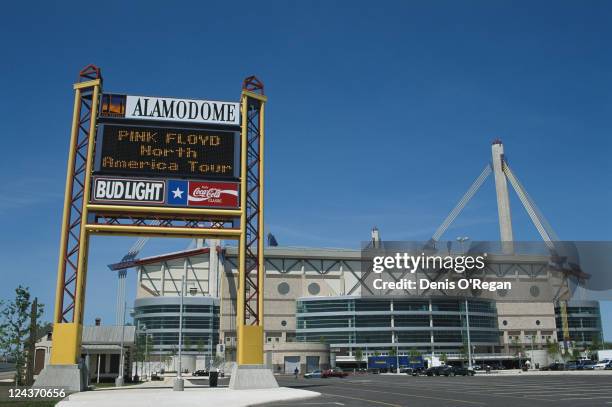 The Alamodome in San Antonio, Texas before a concert by Pink Floyd during the group's Division Bell Tour, 3rd April 1994.