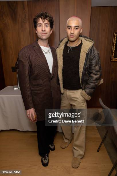 Nick Grimshaw and Meshach Henry attend an intimate dinner hosted by LUAR designer Raul Lopez to celebrate his iconic ANA bag and recent CFDA...