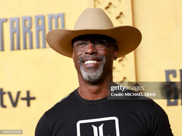 Actor Isaiah Washington arrives for the Apple TV+ original series premiere of "Shantaram" at the Bruin theater in Westwood, California on October 3,...