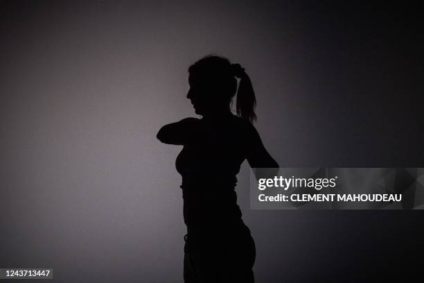 French actress Ludivine Sagnier performs on stage, during the run-through of the play "Le Consentement", in "Le Theatre de la Libertee", in Toulon...