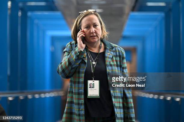 Anne-Marie Trevelyan, UK transport secretary arrives for day three of the Conservative Party conference on October 04, 2022 in Birmingham, England....