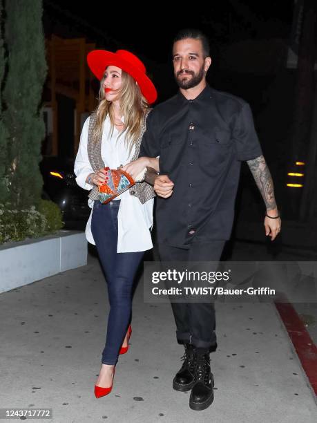 Jean and Mark Ballas are seen on October 03, 2022 in Los Angeles, California.