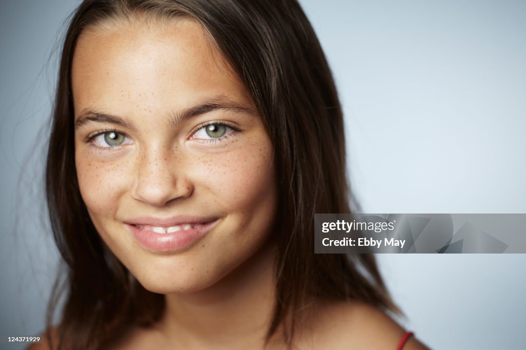 Portrait of girl, smiling