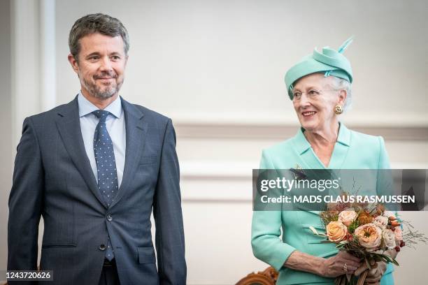 Crown Prince Frederik and Queen Margrethe arrive for the annual opening of the parliamentary session at the Danish Parliament at Christiansborg...