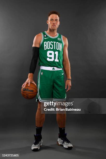 Blake Griffin of the Boston Celtics poses for a portrait on October 3, 2022 during NBA Media Day at the Auerbach Center in Brighton, Massachusetts....