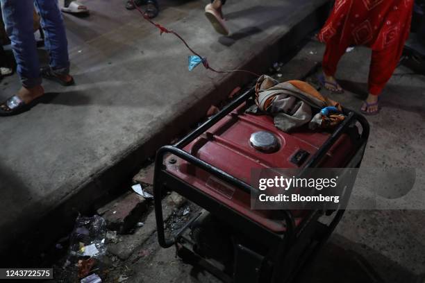 Generator provides power to a restaurant during the power outage in Dhaka, Bangladesh, on Tuesday, Oct. 4, 2022. Nearly half of Bangladesh was left...