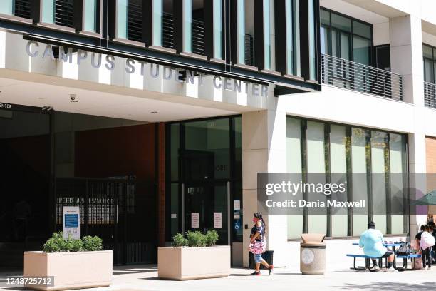 Los Angeles, CA Students walk around campus at East Los Angeles College on Tuesday, Sept. 27, 2022 in Los Angeles, CA. Many students this year are...