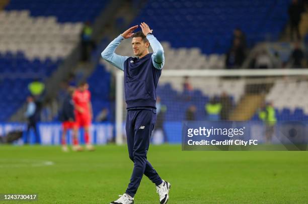 Mark Hudson, Interim Manager of Cardiff City FC during the Sky Bet Championship between Cardiff City and Blackburn Rovers at Cardiff City Stadium on...