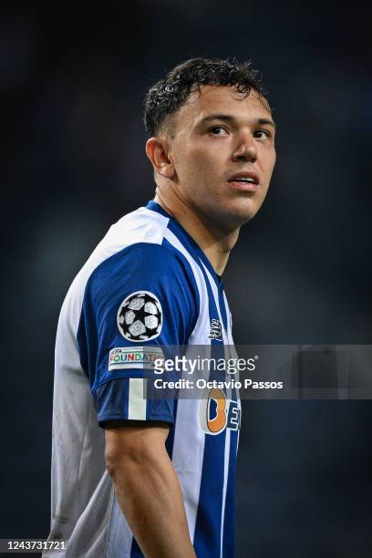 Pepê of FC Porto during the UEFA Champions League group B match between FC Porto and Bayer 04 Leverkusen at Estadio do Dragao on October 4, 2022 in...