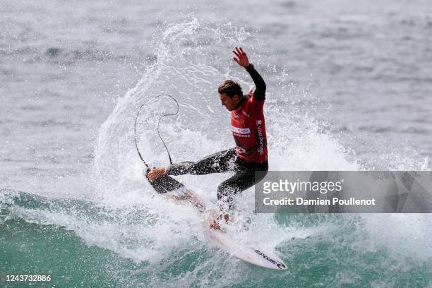 Crosby Colapinto of United States surfs in Heat 9 of the Round of 48 at the EDP Vissla Pro Ericeira on October 4, 2022 at Ribeira D'llhas, Ericeira,...
