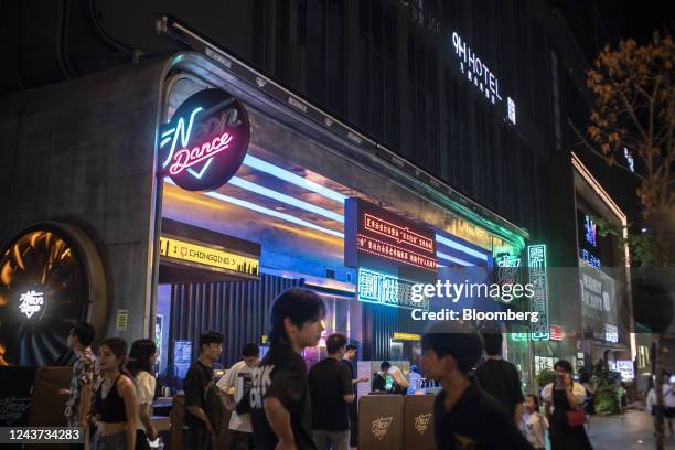 Bar near 9th Street, a popular bar and club area, in Chongqing, China, on Friday, Aug. 19, 2022. When President Xi Jinping took power in 2012, he...