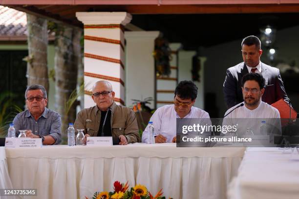 October 2022, Venezuela, Caracas: Pablo Beltran , member of the ELN guerrilla organization, Eliecer Herlinto Chamorro, alias "Antonio Garcia,"...