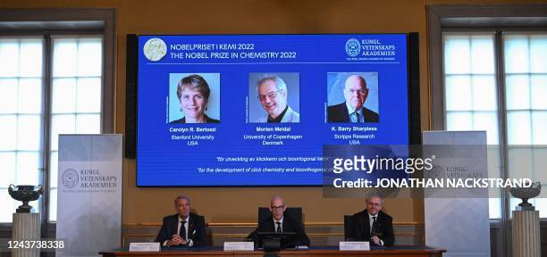 Members of the Nobel Committee for Chemistry Chair Professor of Theoretical Chemistry Johan Aqvist, Secretary General of the Royal Swedish Academy of...