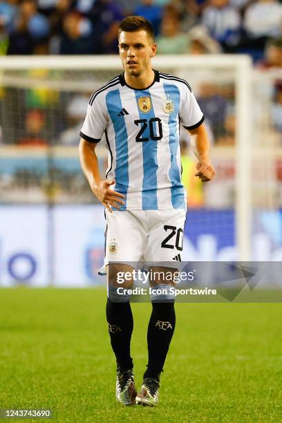 Argentina midfielder Giovani Lo Celso during the international friendly soccer game between Argentina and Jamaica on September 27, 2022 at Red Bull...