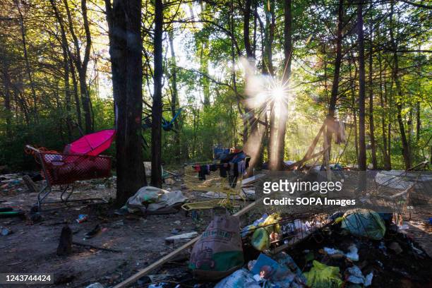 Homeless camp on Bloomington's west side is in disarray after residents are evicted in Bloomington. Residents of the camp said police gave them until...