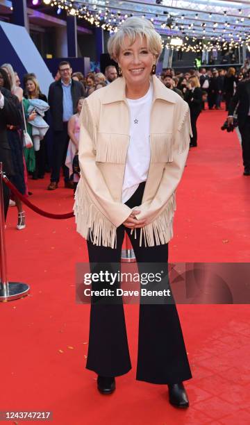 Dame Emma Thompson attends the World Premiere and Opening Night Gala screening of Roald Dahl's "Matilda The Musical" during the 66th BFI London Film...