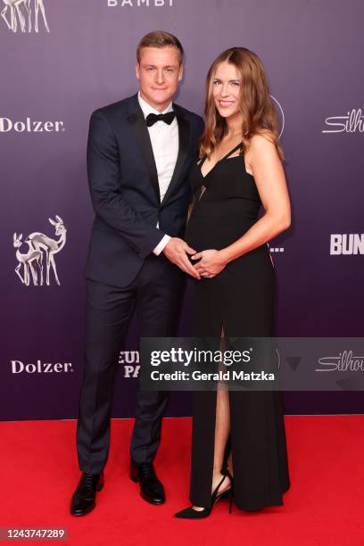 Felix Kroos and Lisa Kroos attend the Tribute to Bambi 2022 at Hotel Berlin Central District on October 5, 2022 in Berlin, Germany.