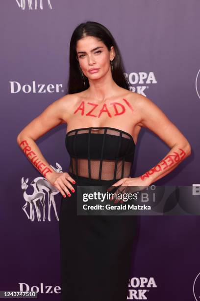 Shermine Shahrivar attends the Tribute to Bambi 2022 at Hotel Berlin Central District on October 5, 2022 in Berlin, Germany.