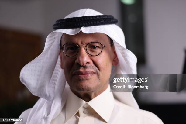 Abdulaziz bin Salman, Saudi Arabia's energy minister, following a Bloomberg Television interview following the 33rd meeting of the Organization of...