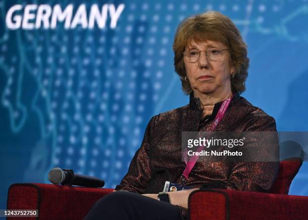 Catherine Ashton, Global Fellow Woodrow Wilson Center, former EU High Representative and Vice President of the European Commission , is seen during...