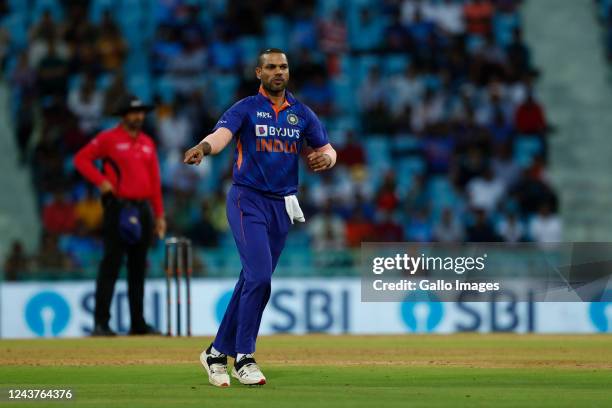 Shikhar Dhawan of India during the 1st One Day International match between India and South Africa at Bharat Ratna Shri Atal Bihari Vajpayee Ekana...