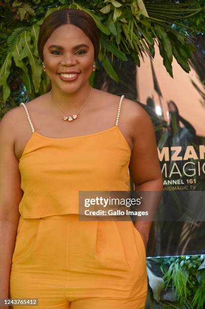 Olwethu Leshabane during the special screening of 16V Doctor Khumalo Untold at Langhams Estate on October 02, 2022 in Johannesburg, South Africa. The...