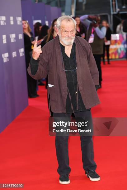 Terry Gilliam attends the gala screening of "White Noise" during the BFI London Film Festival at The Royal Festival Hall on October 6, 2022 in...