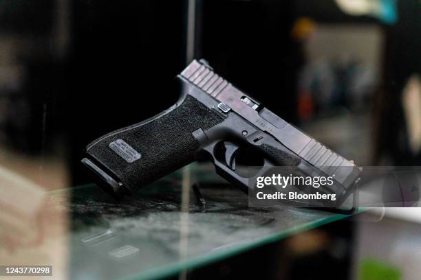 Glock pistol for sale at Redstone Firearms, in Burbank, California, US, on Friday, Sept. 16, 2022. While White men still represent the largest group...