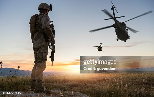 Military Mission at sunrise Military Mission at sunrise