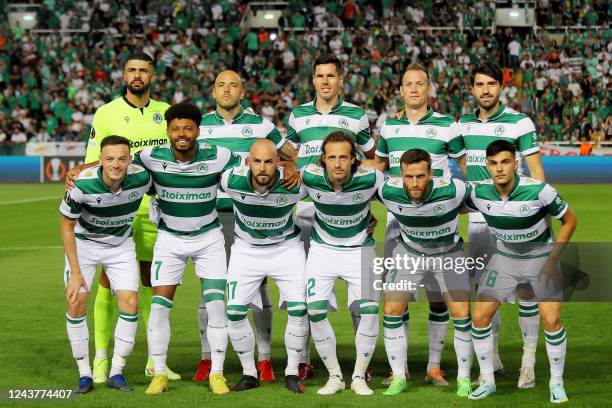 Omonia's starting eleven -- Brazilian goalkeeper Fabiano, Serbian defender Nemanja Miletic, Spanish defender Hector Yuste, Hungarian defender Adam...