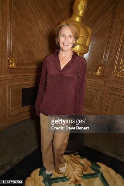 Fiona Shaw attends the Academy Of Motion Pictures Arts And Sciences Women In Film Lunch at Claridge's Hotel on October 7, 2022 in London, England.