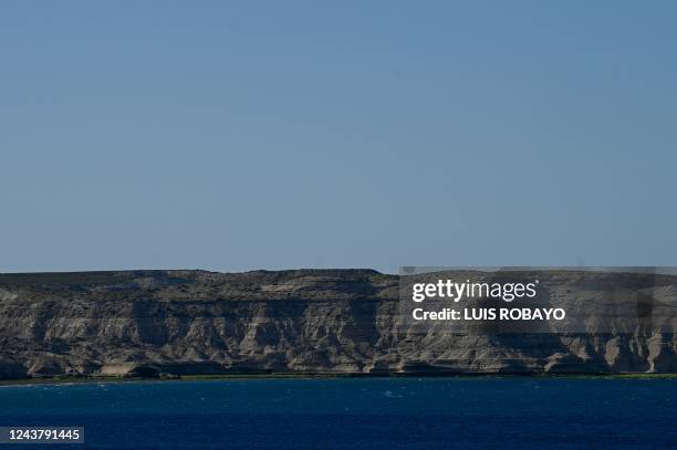 General view of Puerto Piramides, Chubut Province, Argentina, on October 6, 2022.