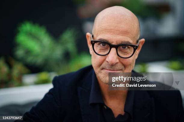 Stanley Tucci, actor, at the Cheltenham Literature Festival on October 7, 2022 in Cheltenham, England.