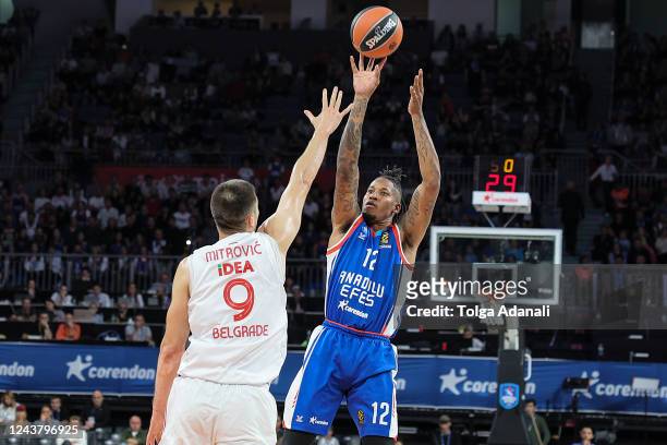 Will Clyburn, #12 of Anadolu Efes Istanbul in action during the 2022/2023 Turkish Airlines EuroLeague Regular Season Round 1 match between Anadolu...