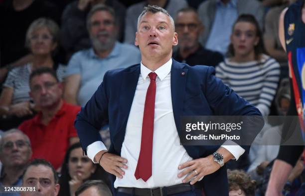 Sarunas Jasikevicius during the match corresponding to the week 1 of the Euroleague, between FC Barcelona and Olympiakos Basketball Club, played at...