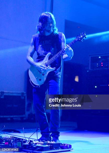Tim Mahoney of 311 performs during Legends at Arts Park at ArtsPark at Young Circle on October 7, 2022 in Hollywood, Florida.