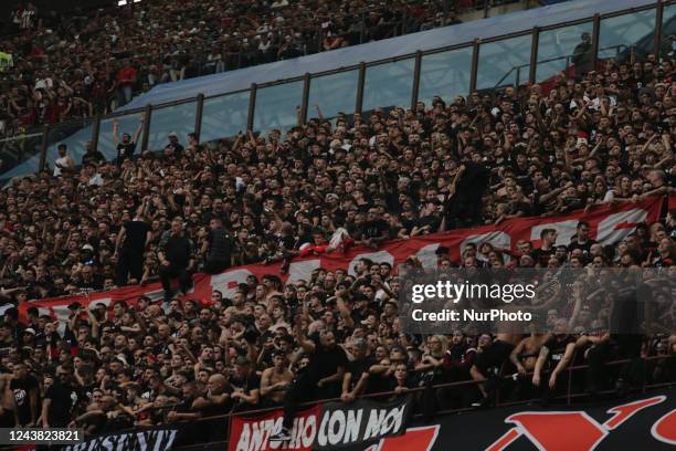 Ac Milan Fans during the Italian Serie a, football match between Ac Milan and Juventus Fc, on 08 October 2022, at San Siro Stadium, Milan, Italy