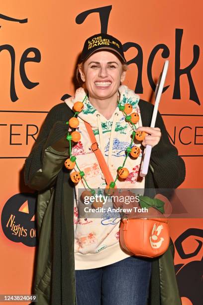 Rebel Wilson attends Nights of the Jack friends and family nights at King Gilette Ranch on October 07, 2022 in Calabasas, California.