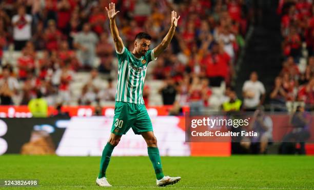 Former SL Benfica player Andreas Samaris of Rio Ave FC leaves the pitch during the Liga Portugal Bwin match between SL Benfica and Rio Ave FC at...