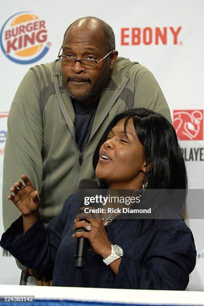 Singer-songwriters Pastor Marvin Winans and CeCe Winans answer questions at The 9th Annual NFL sanctioned Super Bowl Gospel Celebration - Powered by...