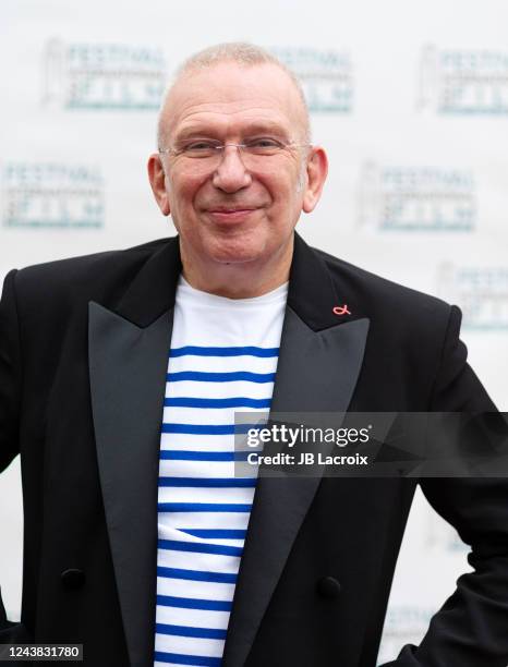 Designer Jean Paul Gaultier attends the Saint-Jean-de-Luz International Film Festival - Day Six on October 8, 2022 in Saint Jean de Luz, France.