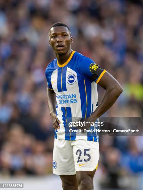 Brighton & Hove Albion's Moises Caicedo during the Premier League match between Brighton & Hove Albion and Tottenham Hotspur at American Express...