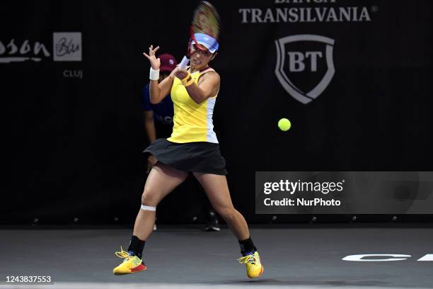 Misaki Doi during Transylvania Open, Day 1, Qualifying round, BT Arena, 8 October 2022, Cluj-Napoca, Romania