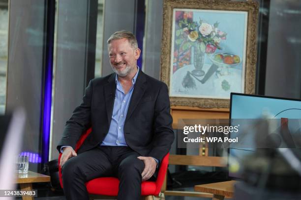 Actor Douglas Henshall appears on the Sunday with Laura Kuenssberg show, at the Aberdeen Art Gallery on October 9, 2022 in Aberdeen, Scotland.