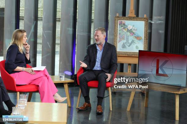 Actor Douglas Henshall appears on the Sunday with Laura Kuenssberg show, at the Aberdeen Art Gallery on October 9, 2022 in Aberdeen, Scotland.