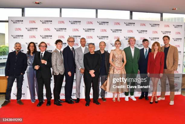 Daniel Battsek, Elizabeth Karlsen, Stephen Woolley, Alex Sharp, Bill Nighy, Oliver Hermanus, Kazuo Ishiguro, Adrian Rawlins, Aimee Lou Wood, Barney...