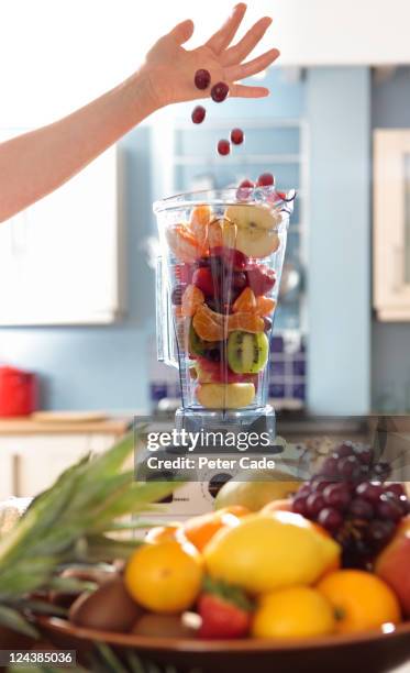 fruit smoothies - mixer stock pictures, royalty-free photos & images