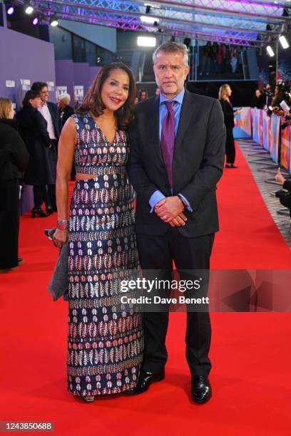 Lynn Blades and Damian Jones attend the European Premiere of "Allelujah" during the 66th BFI London Film Festival at The Royal Festival Hall on...