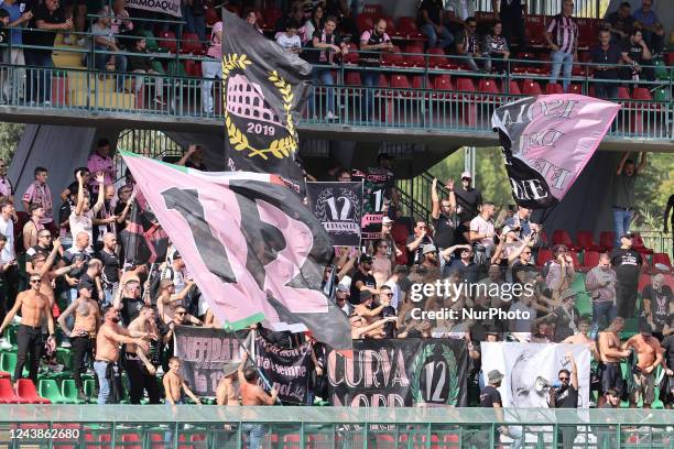 Fans Palermo during the Italian soccer Serie B match Ternana Calcio vs Palermo FC on October 08, 2022 at the Libero Liberati stadium in Terni, Italy